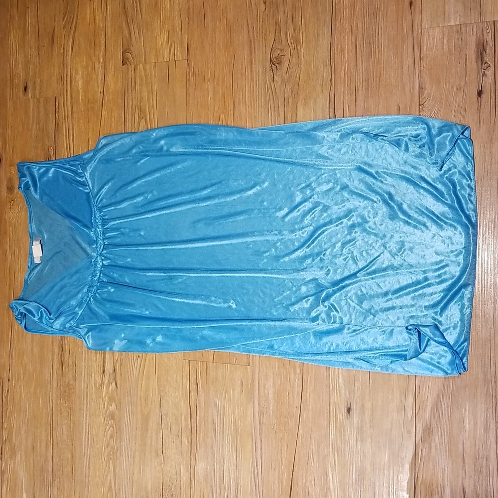 Lati Fashion Nightie aqua blue sleeveless good condition sz XXL
